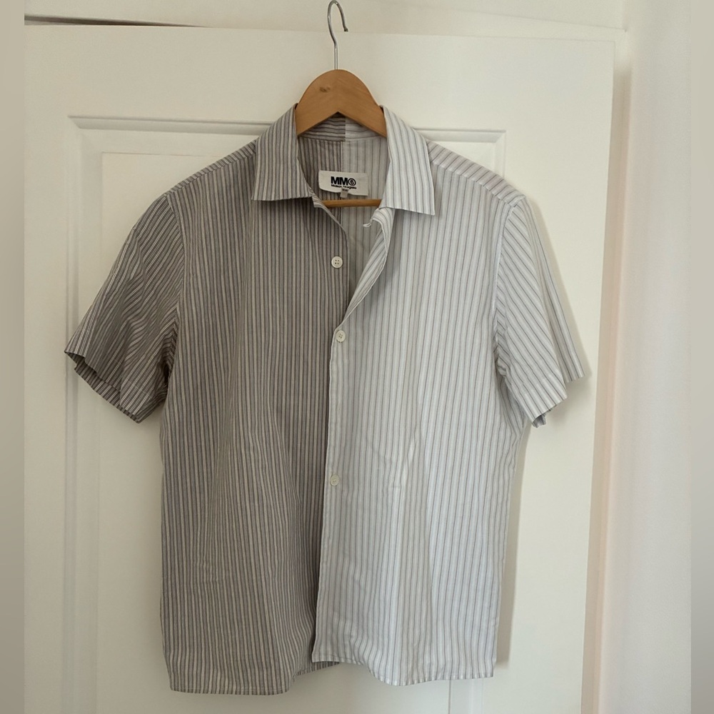 Maison Martin Margiela Two-Tone Striped Shirt